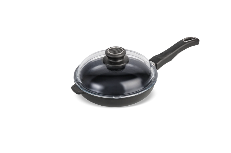 Poêles de cuisine EVO haut de gamme avec couvercle pyrex et manche amovible Gastrolux