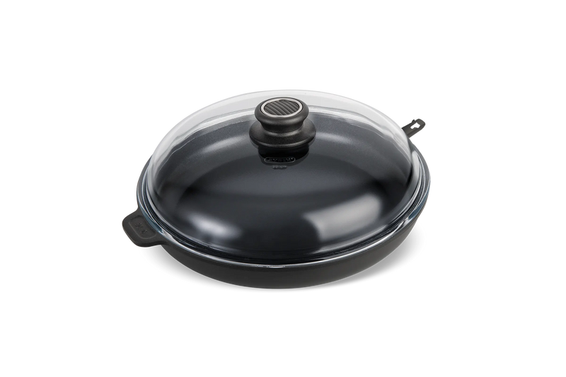 Poêle de cuisine haut de gamme EVO sans manche  Gastrolux et couvercle pyrex