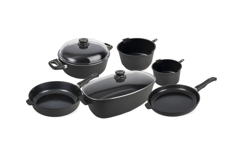 Kit Gastronomique Poele Sauteuse Cocotte Casserole rotissoire haut de gamme induction gastrolux
