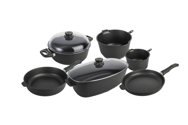 Kit Gastronomique Poele Sauteuse Cocotte Casserole rotissoire haut de gamme induction gastrolux
